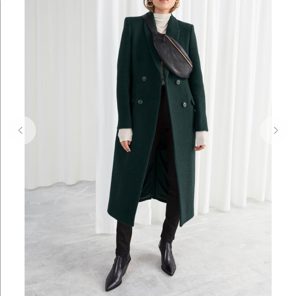 & Other Stories Wool Blend Coat US4